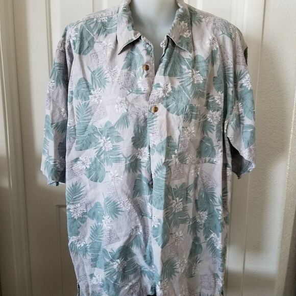 Van Heusen Vintage Hawaiian Print Shirt Size M Casual Summer Top - Picture 1 of 2